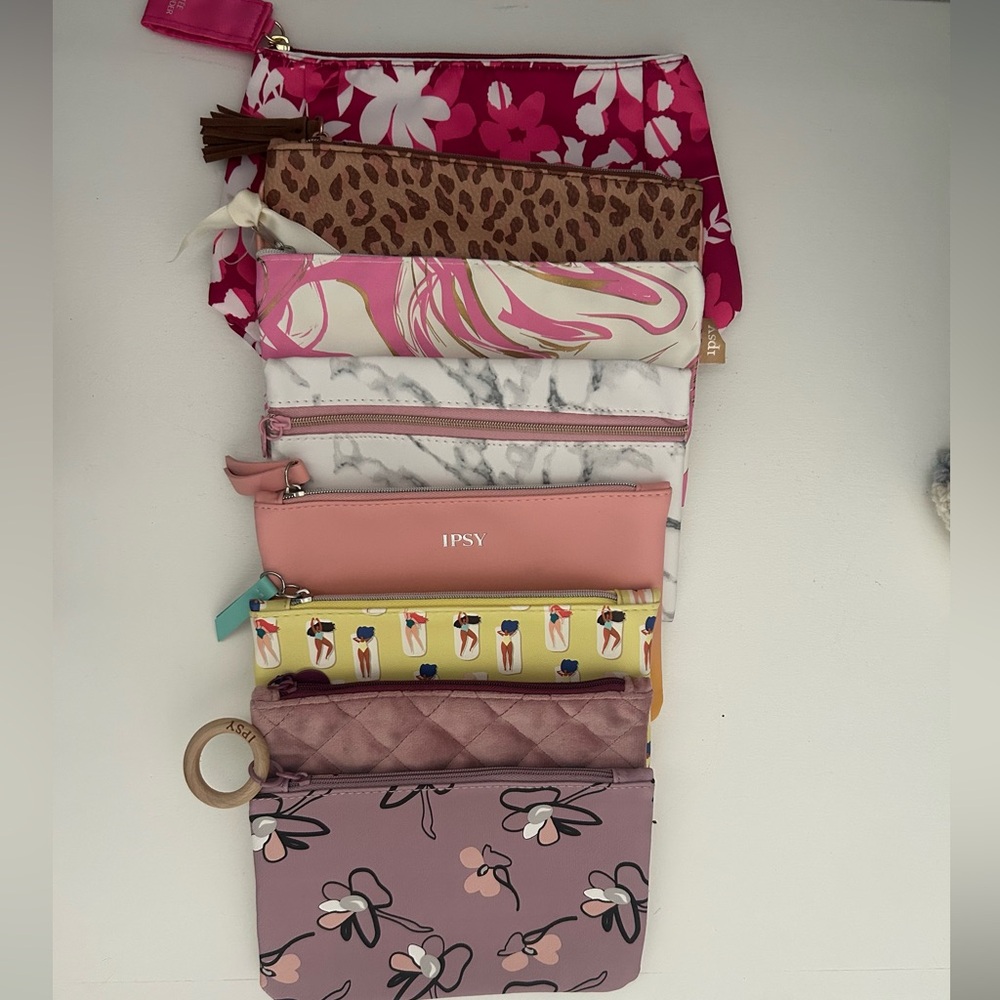IPSY Lot of 8 Cosmetic Bags Pouches Unused Party Favors Gifts
